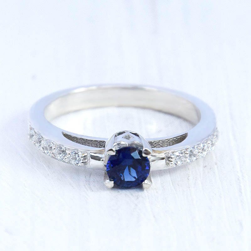 Womens Art Deco Sapphire Engagement Ring Antique Engagement | Etsy
