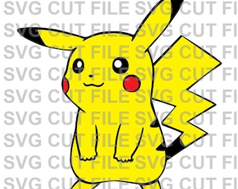 SVG Cut File~ Pikachu Multi Layer Cut File~Silhouette Cut File~Cameo ~Cricut ~~