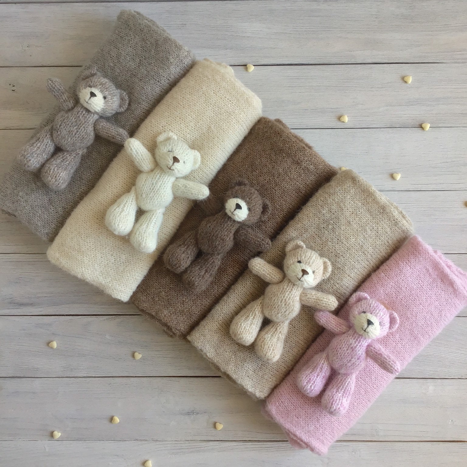 Newborn photo prop set toy teddy bear wrap. Newborn Etsy