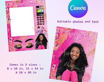 Verkaufsautomat Vorlage, alles Gute zum Geburtstag Frohe Ostern Verkaufsautomat, Osterhandwerk, Ostergeschenke für Mädchen, rosa Mädchen Make-up Verkaufsautomat