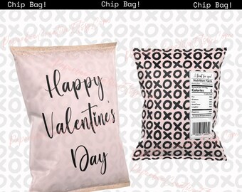 Valentinstag Chips Tasche. Digitaler Download. Sofort Download. Gastgeschenk. Liebe & Freundschaft. Galentin's. Valentinstag. Mitarbeiter Geschenk