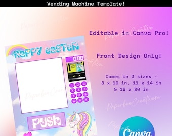 Vorlage für Osterautomaten. Frohe Ostern-Automat. Osterhandwerk. Ostergeschenke für Kinder. Einhorn-Osterautomat.