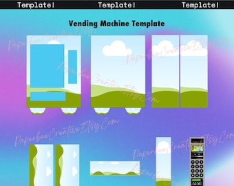 Verkaufsautomaten Vorlage. Canva Bearbeitbarer Verkaufsautomat. Leinwandrahmen. Canva Bearbeitbarer Rahmen. Automaten Rahmen. Anpassbare Vorlage.