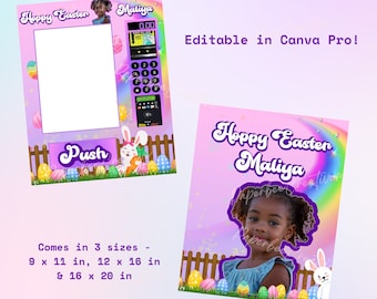 Ostern Automat Vorlage, Happy Hoppy Oster Automat, Osterhandwerk, Ostergeschenke für Kinder, Ostereiersuche Automat