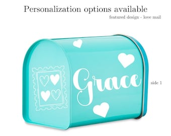 Valentines Day Mailbox GREEN, Kids Valentines Day Gift, Valentines Mail box, Kids Valentine, Personalized Mailbox, Child Valentine, Mini Mai