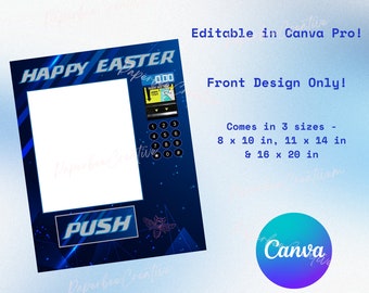 Plantilla de máquina expendedora. Feliz máquina expendedora de Pascua. Manualidades de Pascua. Regalos de Pascua para papás. Máquina expendedora inspirada en los Detroit Lions. Niños.