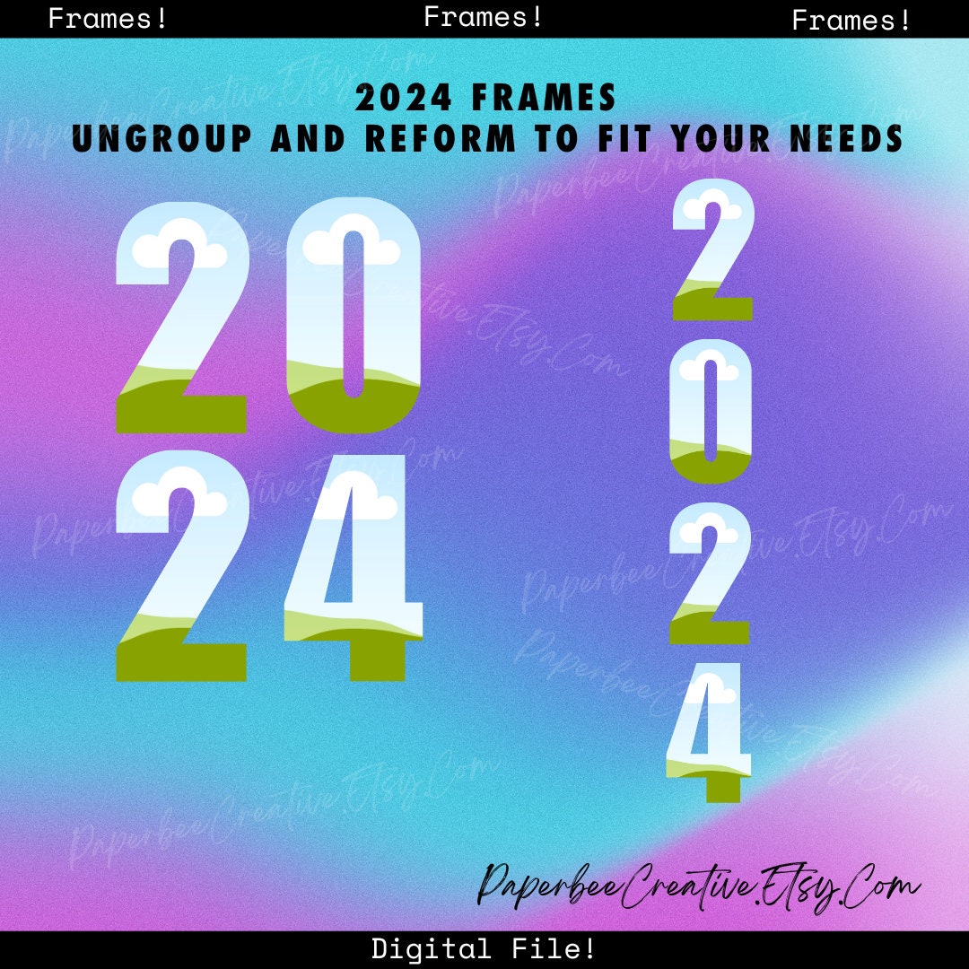 2024 Frame. Grad Canva Frame. 2024 Canva Frame Template. Canva Memorial Frame. Drag and Drop