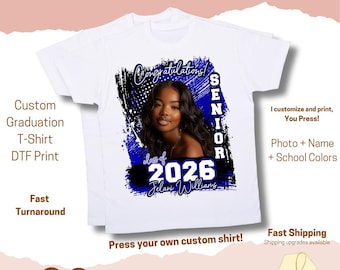 Class of 2026 Graduation DTF Transfer | Ready to Press | Senior 2026 DTF | Graduation Shirt Design | Heat Press Transfer | Grad Gift Idea
