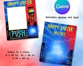 Verkaufsautomat Vorlage, Alles Gute zum Geburtstag Frohe Ostern Verkaufsautomat, Osterhandwerk, Ostergeschenke für Jungen, Spinnen-Mann inspirierter Automat