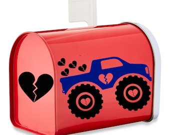 Valentine Mailbox, Personalized Kids Valentines Day Gift Box, Classroom Valentine Exchange Holder, Red