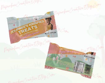 Personalisierte Frohe Ostern Krispy Leckerli Verpackung. Bearbeitbare Ostervorlage. Personalisierbar Osterkorb Stuffer. Crafter Krispy Treat Vorlage.