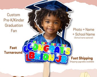 Graduation Fan, 2026 Pre-K Custom Fans, Custom Graduation Fan, Kinder, Grad Favors, Graduation Favor, 2026 Grad, Graduation Fan, 2026 Fan
