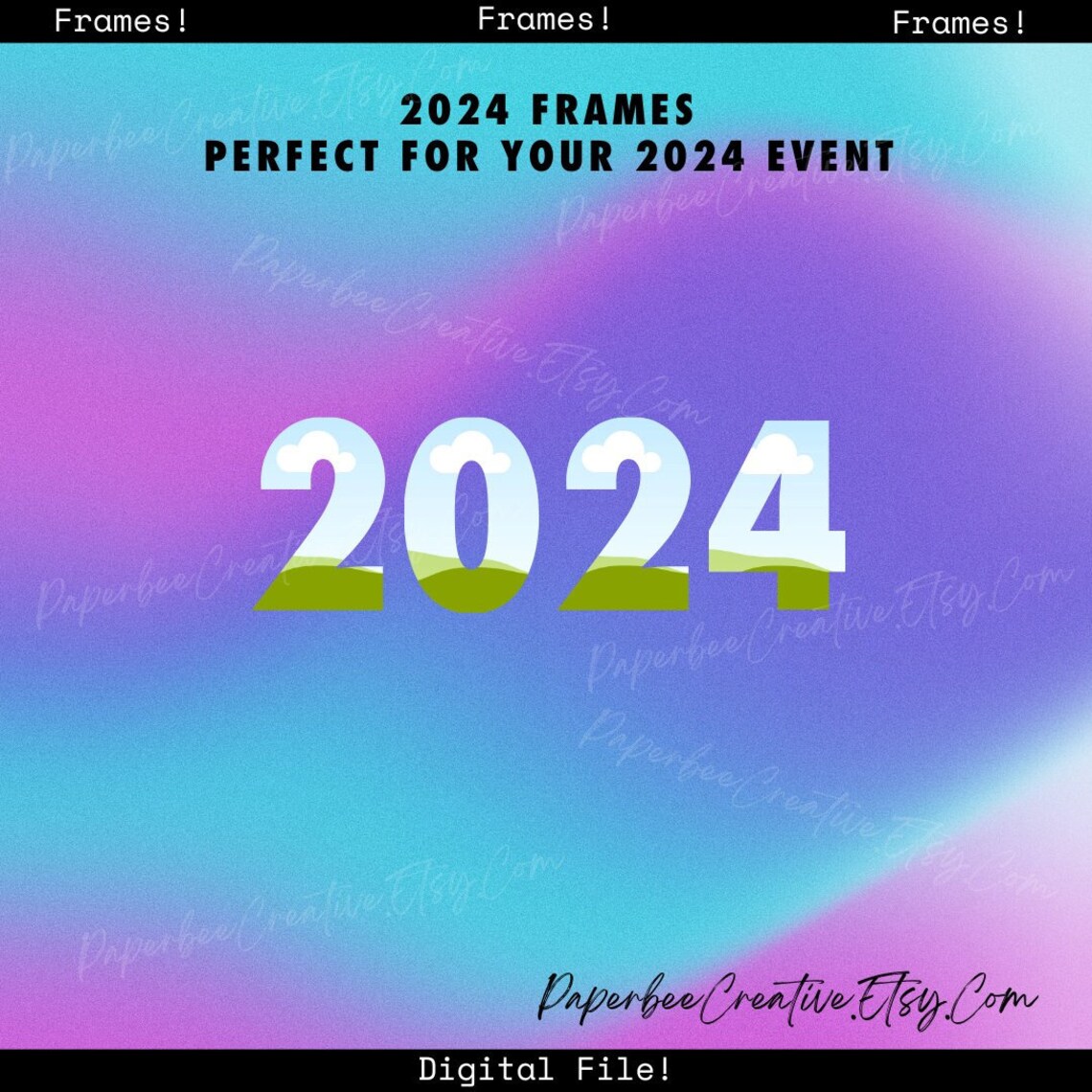 2024 Frame. Grad Canva Frame. 2024 Canva Frame Template. Canva Memorial Frame. Drag and Drop