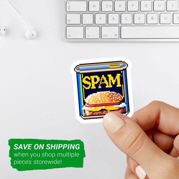 Spam Sticker - Retro, Vintage, Food Art, Kitsch, Canned Meat, Pop Culture, Classic, Iconic, Unique, Collectible, Fun, Quirky, Humor