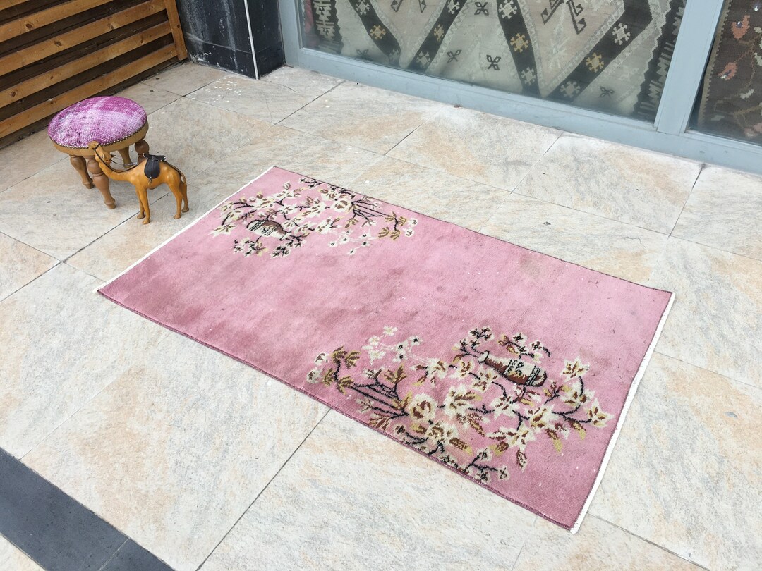 Pink Overdyed Rug Large Overdyed Rug Overdyed Rug Pink Etsy