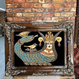 Turkish Rug Tablo,Handmade Tablo,Wall Decor Tablo,Home Tablo Rug,Decorative Tablo,Modern Wall Art,Gift Tablo,Oriental Wall Art,Rug Tablo,