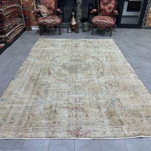 Antique rug, Vintage Turkish rug, Handmade wool carpet, Oriental rug, Anatolian rug, boho decor, farmhouse rug, living room rug, Decor Rug