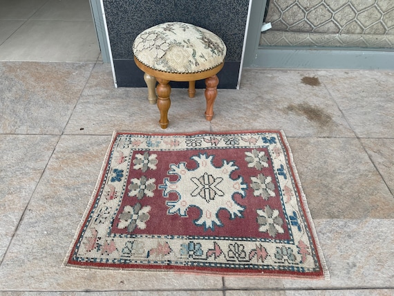 Small Oriental Rug* Small Entry Rug* Small Turkish Rug* Small Oushak Rug* Small Vintage Rug*1.7x3.2ft* Small Rug* DoorMat Rug* Entry Rug