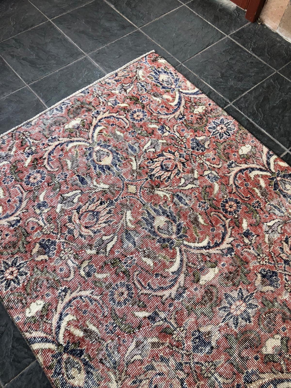 Red Turkish Rug Red Vintage Rug Turkish Area Rug 3.8x6.8 Etsy UK