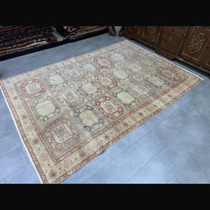 Antique rug, Vintage Turkish rug, Handmade wool carpet, Oriental rug, Anatolian rug, boho decor, farmhouse rug, living room rug, Decor Rug