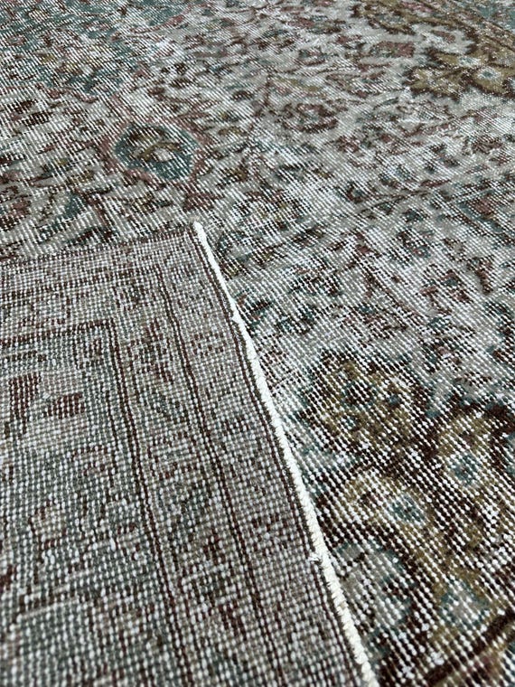 グレーのオーバーダイハンドメイドラグ、オーバーダイラージラグ