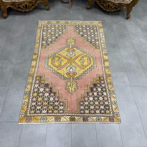 Bohemian Wool Anatolian Rug, Vintage Rug, Traditional Rug,109x174cm/3.5x5.7ft, Area Rug, Oriental Vintage Rug, Turkish Rug, Turkish Carpet