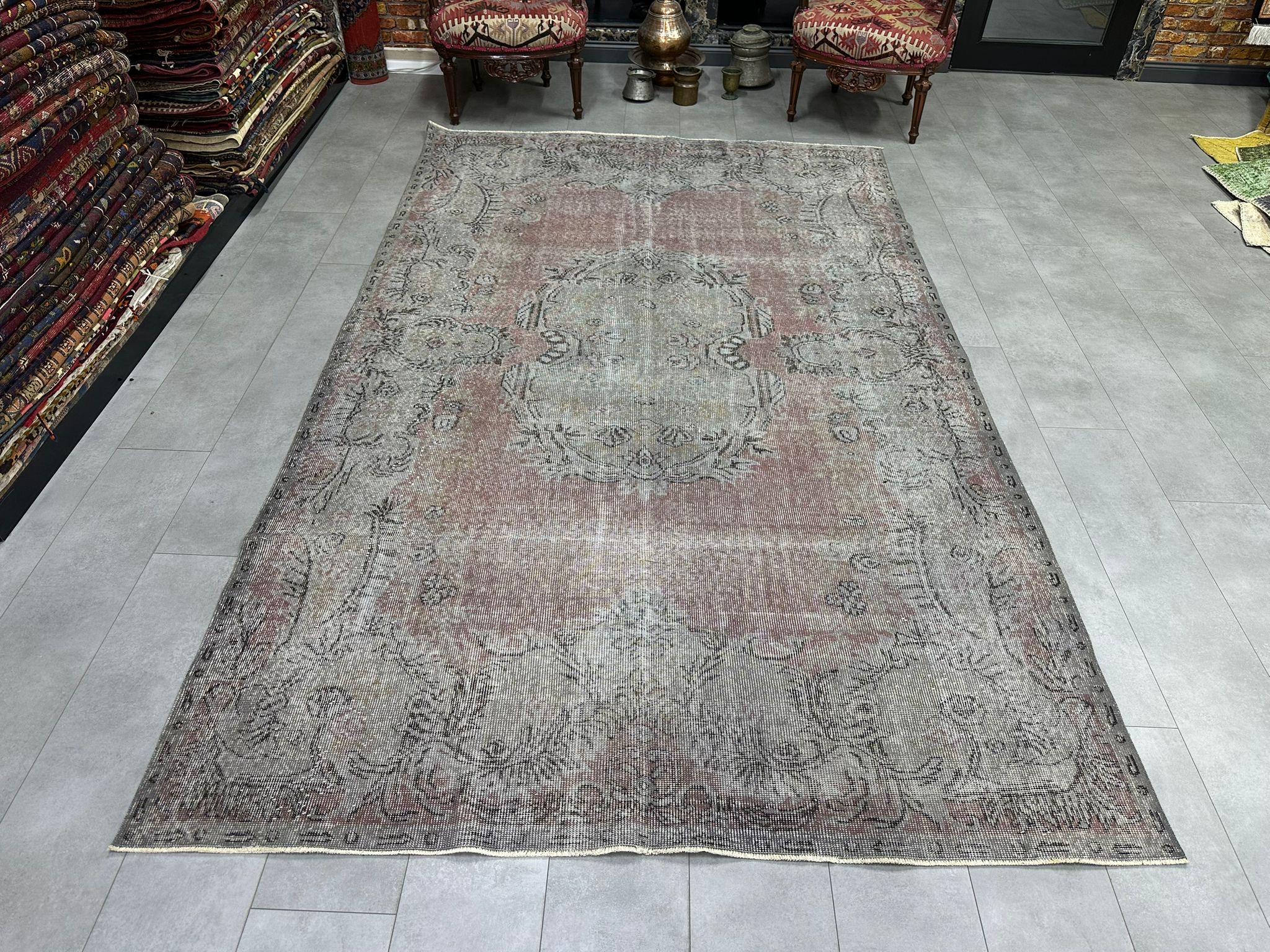 93×207 オーバーダイ深い赤　トルコヴィンテージラグ 93×207 オーバーダイ深い赤 トルコヴィンテージラグ イズモ様専用