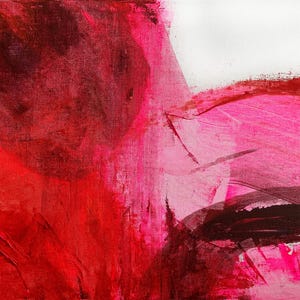 o-Hara Abstract Giclée Print – Reds and pinks Wall Art on Hahnemühle Etching Paper – Modern Interior Decor