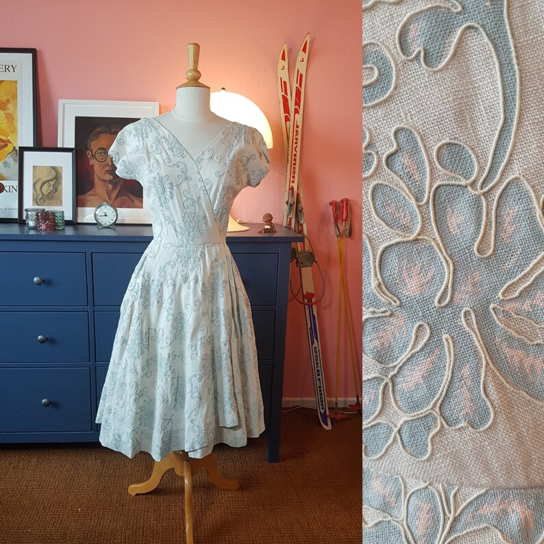 EU 32-34 UK 6-8 US 2-4 Waist 66 26 inches Day dress from the 1950s cocktail dress from the 1950s new look 50s dress