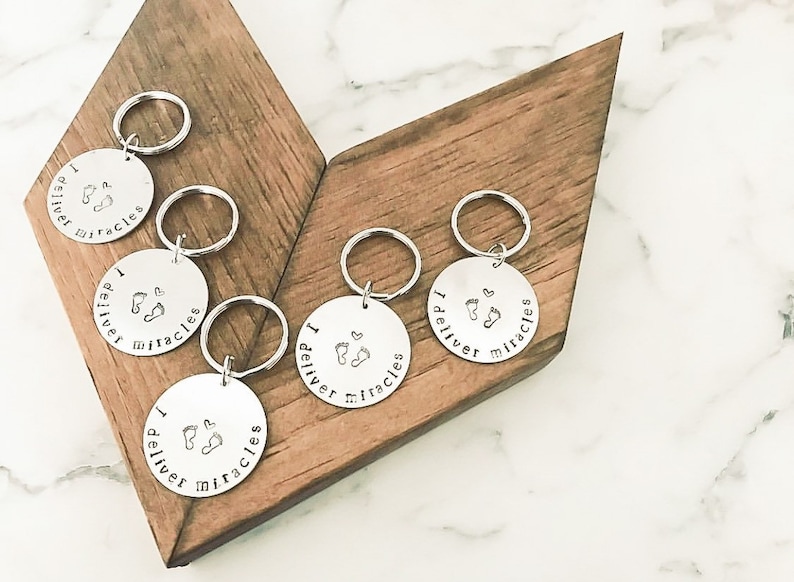 Gift for Nurse I Deliver Miracles Keychain Doctor Gift NICU Worker Pregnancy Support Midwife Gift Midwifery