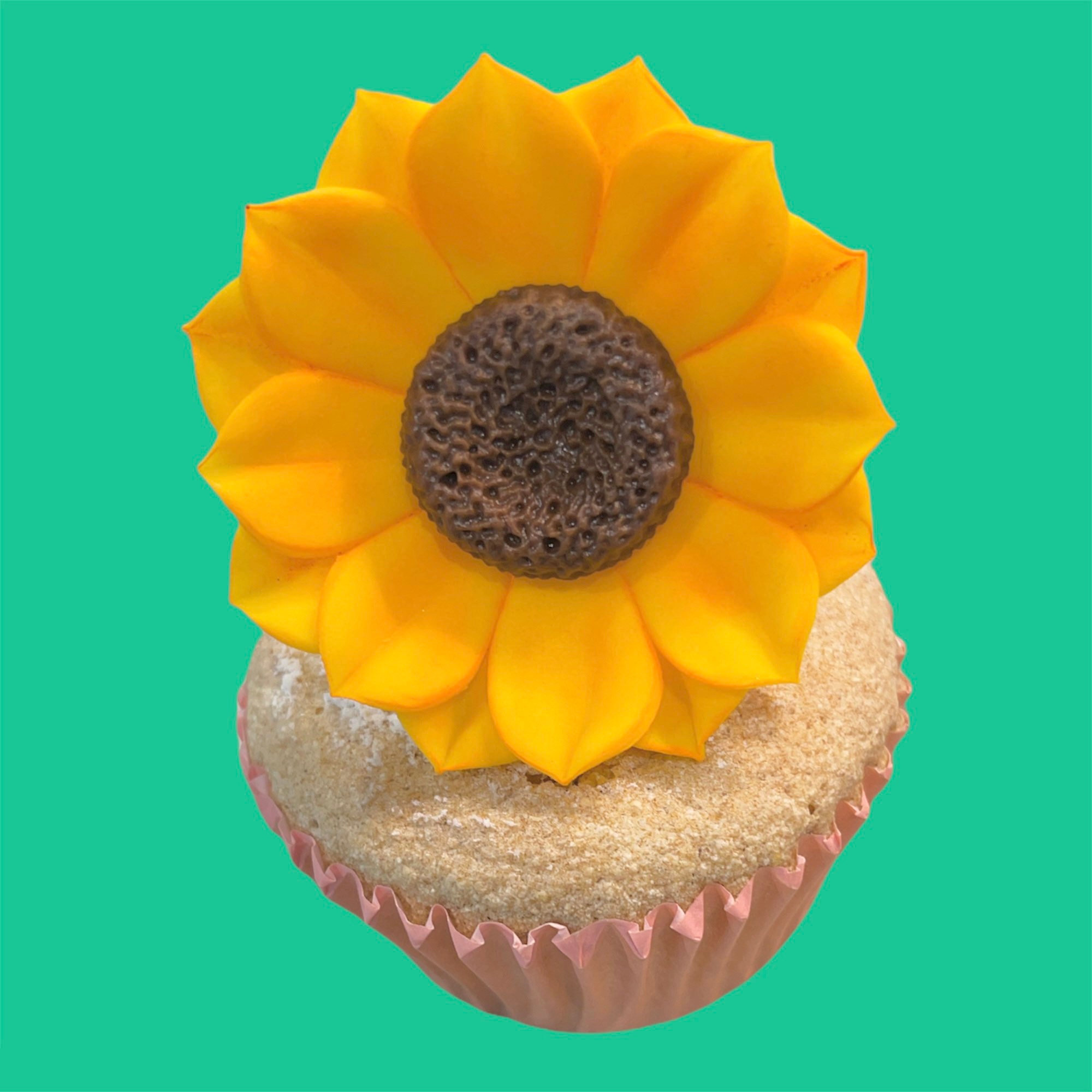 Fondant Sunflower /Edible Flowers/Cake and Cupcake Toppers Etsy