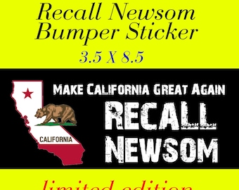 Recall Governor Gavin Newsom Stickers for Sale Recall Governor Gavin Newsom Stickers for Sale