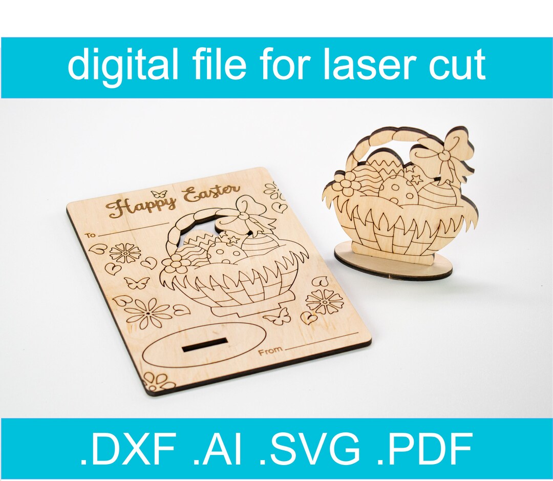 3D Puzzle Easter Card SVG • Laser Cut File • Easter SVG • Easter Decor ...