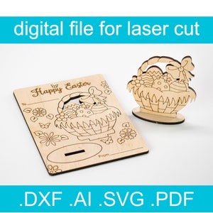 Cartão de Páscoa 3D Quebra-cabeça SVG • Arquivo de Corte a Laser • SVG de Páscoa • Decoração de Páscoa Svg • Glowforge • Xtool d1 • Lightburn • CNC • Gráficos Vetoriais