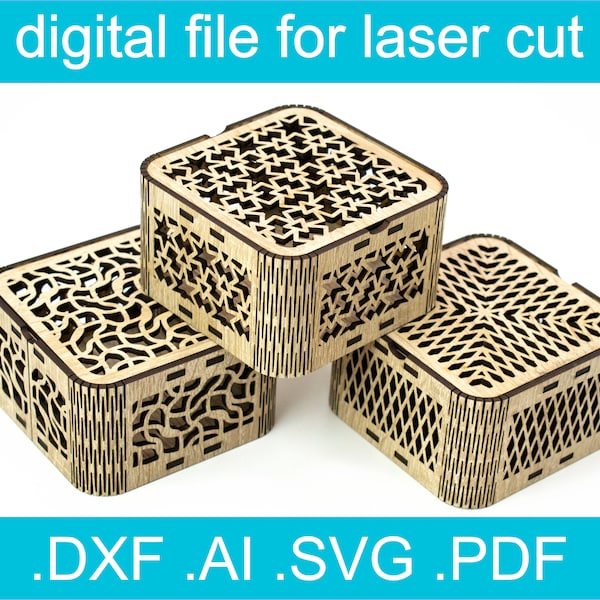 Lightburn box patterns Etsy Nederland