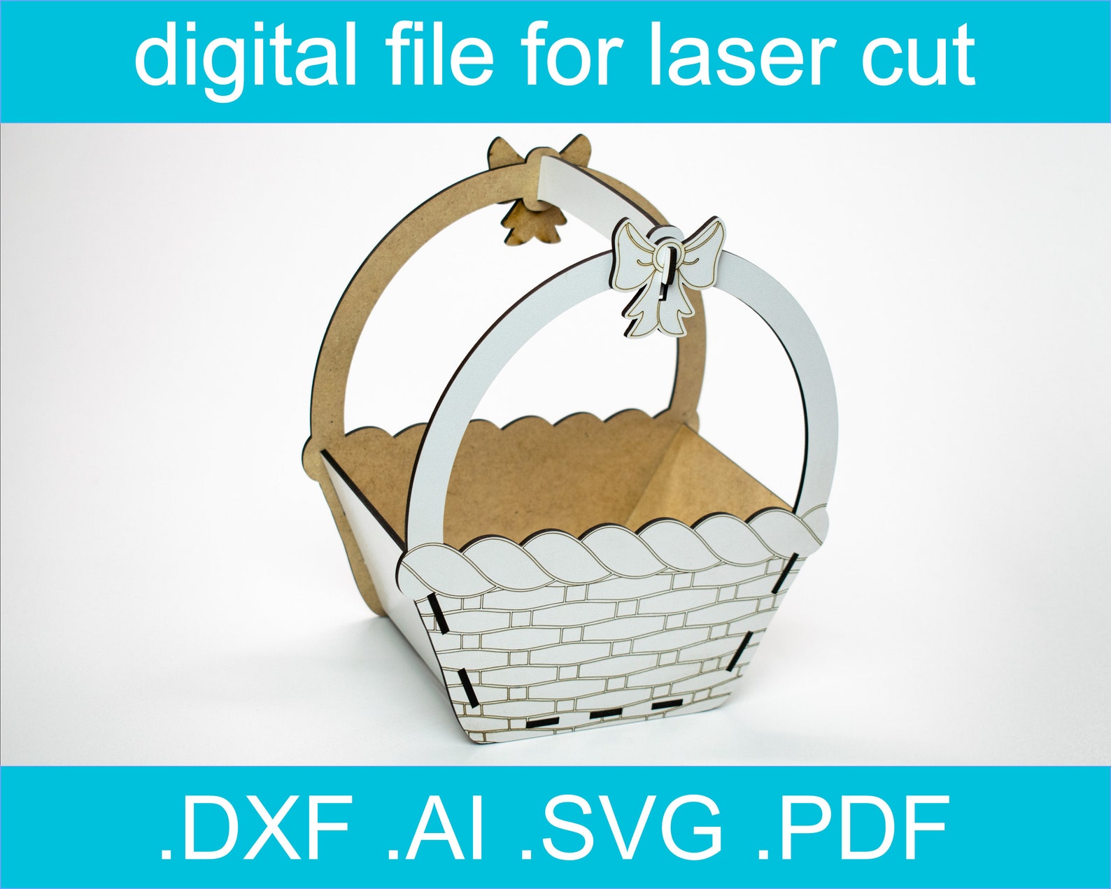 Easter Basket Svg Glowforge | Laser Cut Files | Cnc Files for Wood ...