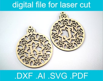 Laser Cut Files Christmas Ornament, Christmas Svg Bundle,  Cnc Files For Wood, Glowforge Ideas, Glowforge Files