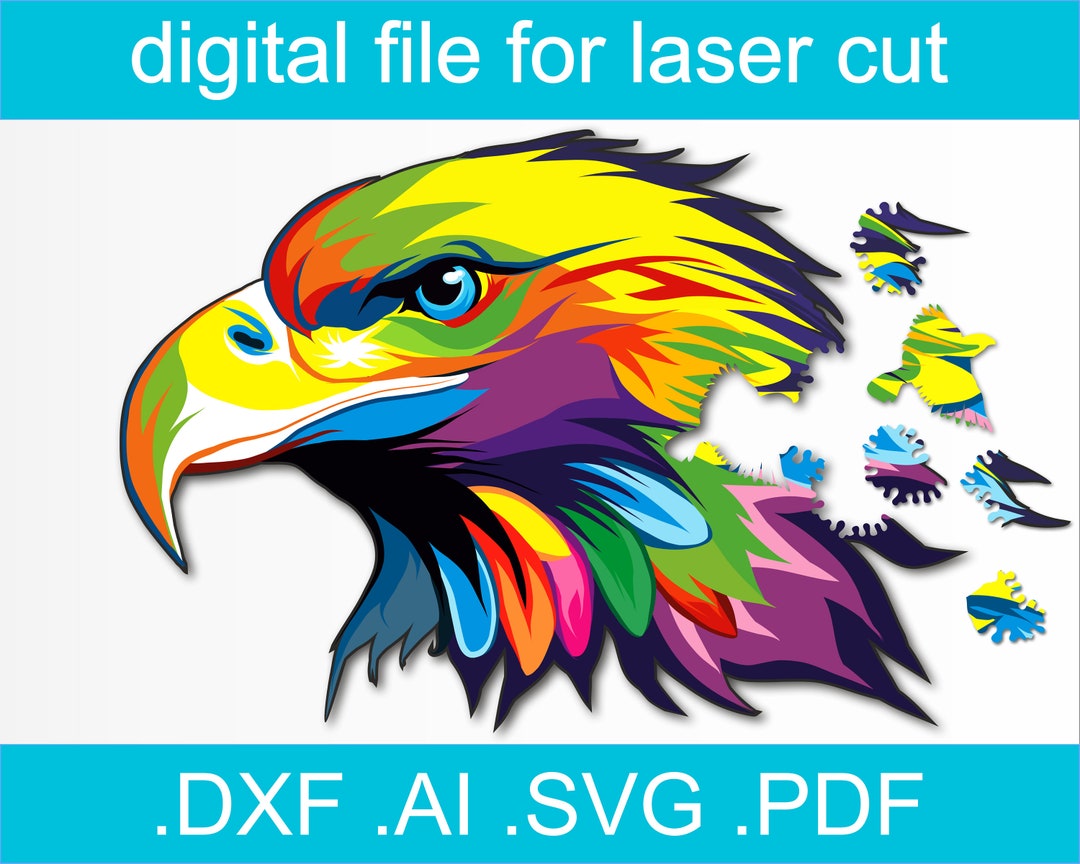 Laser Cut Files Puzzle Eagle | Glowforge Project | Cnc Files for Wood ...