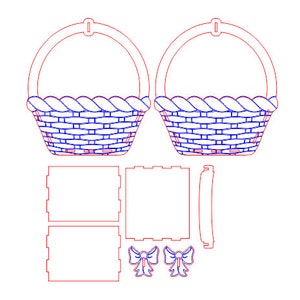 Easter Basket Svg Glowforge | Laser Cut Files | Cnc Files for Wood ...