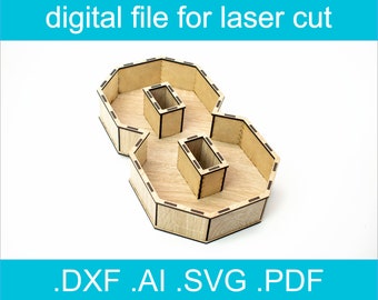 3D Number 8 SVG • Laser Cut File • Gift Box SVG • Glowforge • Xtool d1 • Lightburn • CNC • Vector Graphics