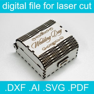 Laser Cut File Box SVG Lasercut Vector For Glowforge Box For USB Flash Drive
