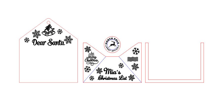 Christmas Letter to Santa SVG • Christmas Ornament SVG • Laser Cut File ...