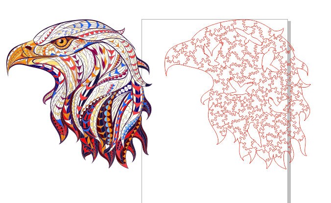 Laser Cut Files Puzzle Eagle Glowforge Project Cnc Files - Etsy