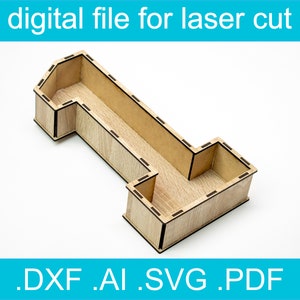 3D ナンバー 1 SVG • レーザーカット ファイル • ギフト ボックス SVG • Glowforge • Xtool d1 • Lightburn • CNC • ベクター グラフィックス