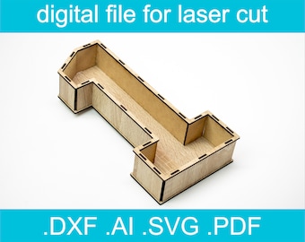 3D Number 1 SVG • Laser Cut File • Gift Box SVG • Glowforge • Xtool d1 • Lightburn • CNC • Vector Graphics