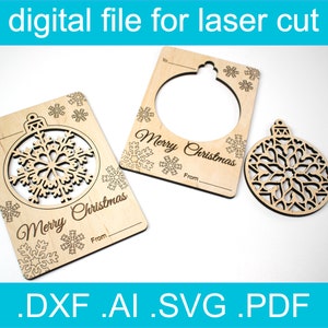 Cartões de Natal cortados a laser: 15 designs • Arquivo SVG Glowforge • Arquivos CNC para madeira • Ideias Glowforge • Floco de neve SVG