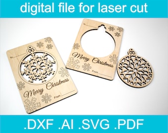 Lasergesneden bestand kerstkaarten 15 ontwerpen • Glowforge Svg-bestand • Cnc-bestanden voor hout • Glowforge-ideeën • Snowflake Svg