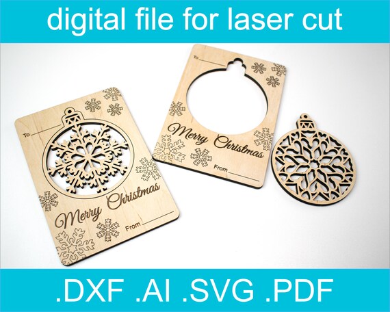 Laser Cut File Christmas Cards 15 Designs • Glowforge Svg File • Cnc Files for Wood • Glowforge Ideas • Snowflake Svg