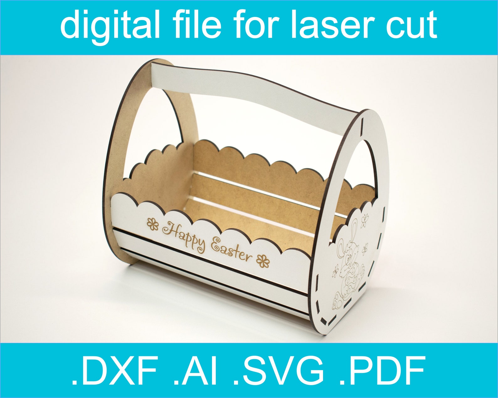 Easter Basket Svg Glowforge | Laser Cut Files | Easter SVG | Lasercut ...