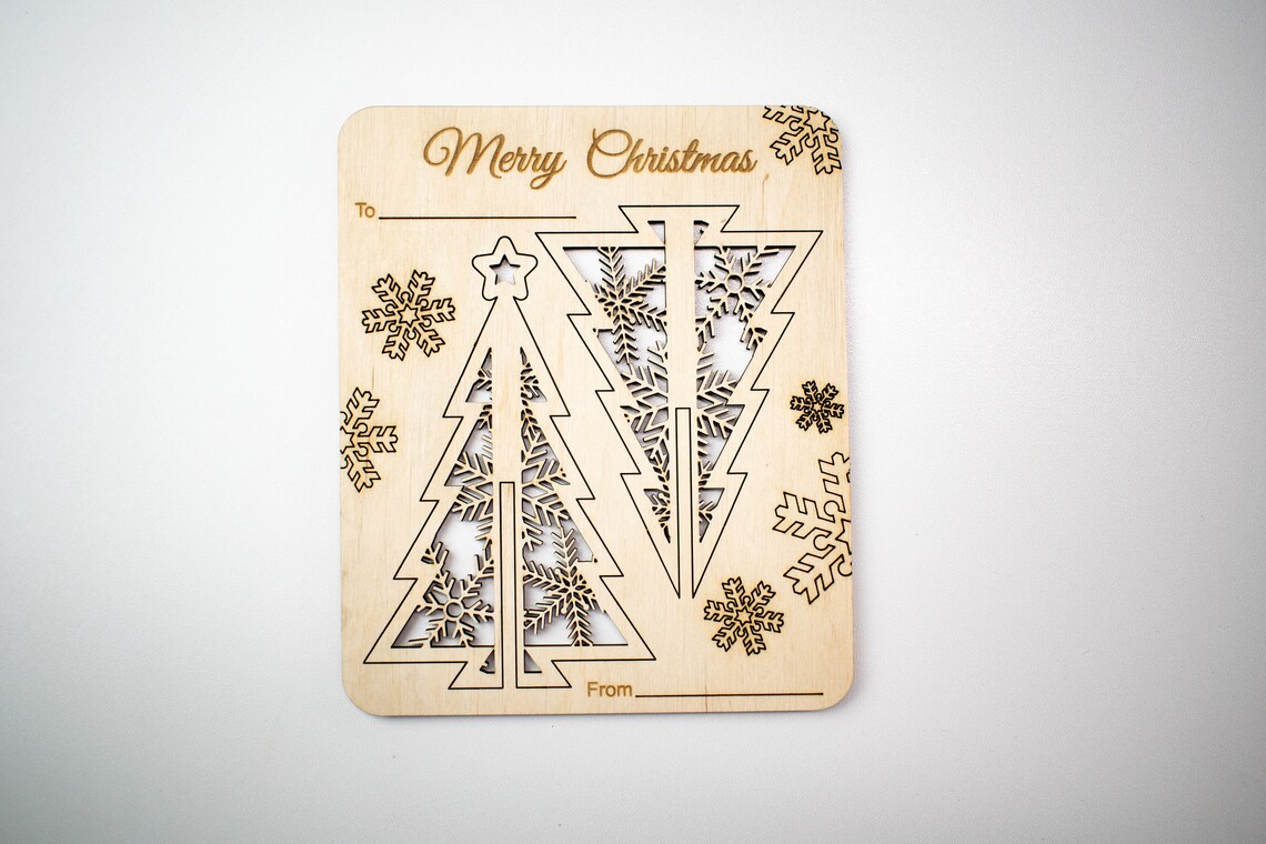 3D Puzzle Christmas Tree Card SVG Laser Cut File Etsy